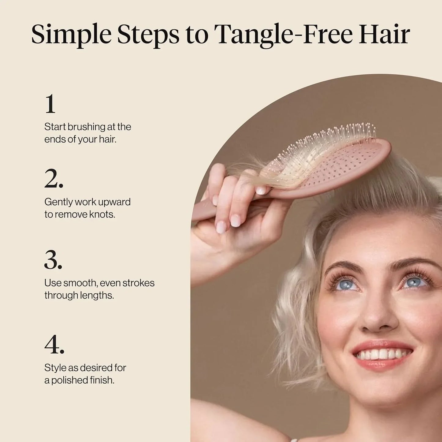 Kitsch Wet Dry Brush Detangler – Hair Brush for Women - Terracotta