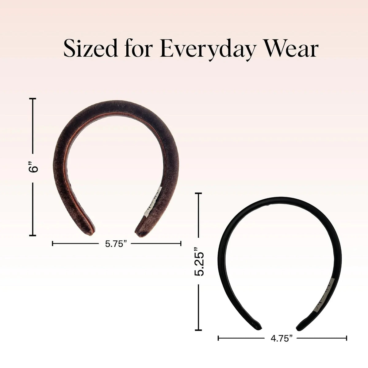 Kitsch Velvet & Satin Headbands for Women - Cream & Camel, 2pc Set