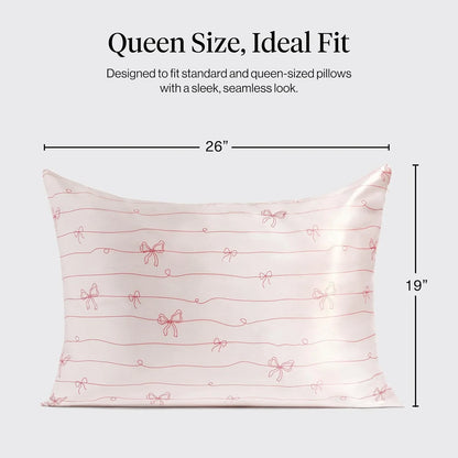 Kitsch Satin Pillowcase with Zipper - Standard Size, Haze Blue