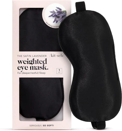 Kitsch Contour Satin Sleep Mask | Eye Masks for Sleep - Charcoal