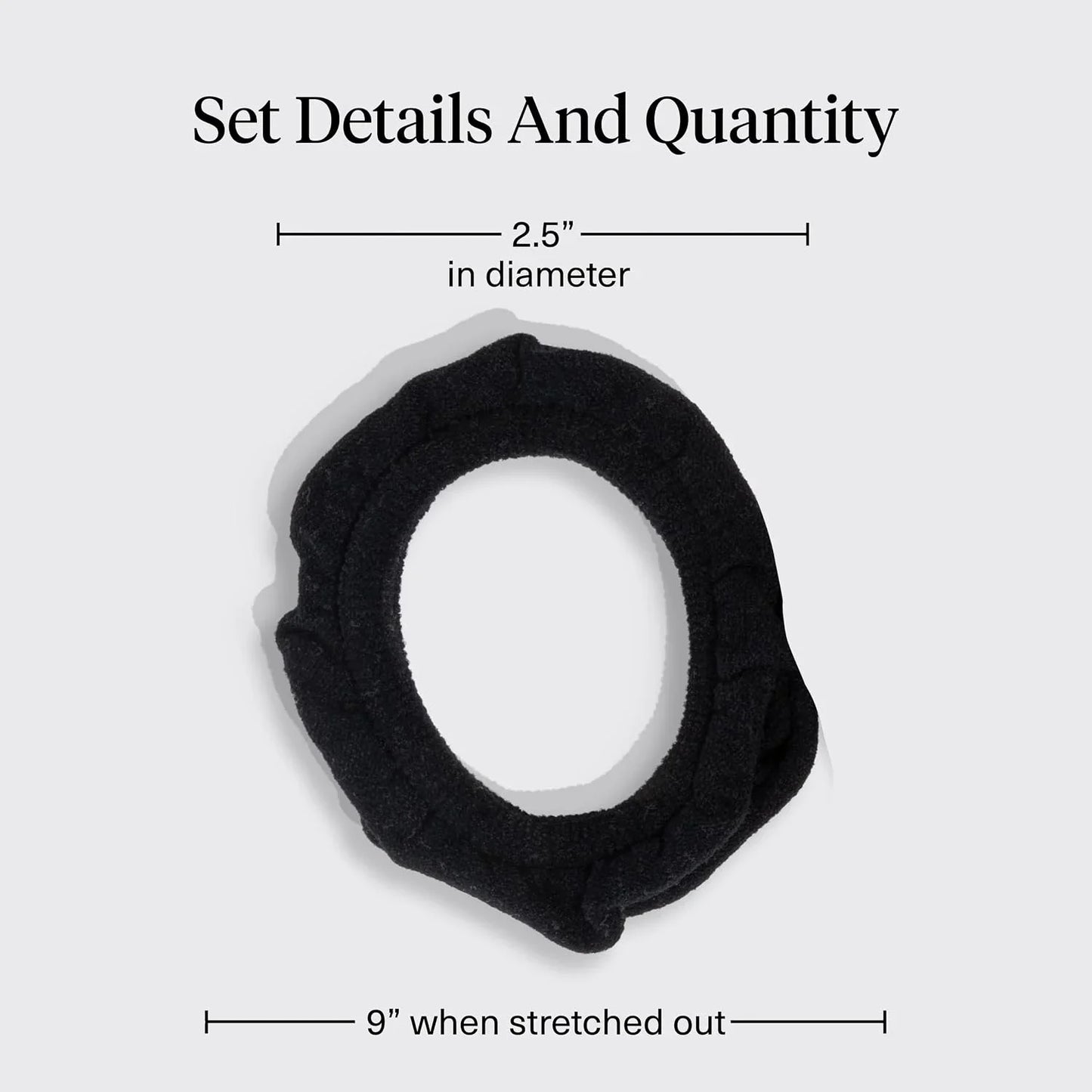 Kitsch Ribbed Hair Ties No Damage - Blush, 10pcs