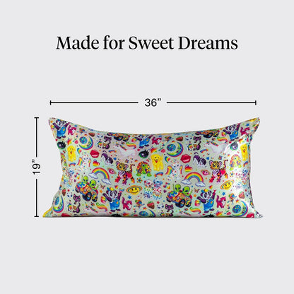 Lisa Frank x Kitsch Satin Pillowcase, Size 19x36 - Rainbow Leopard