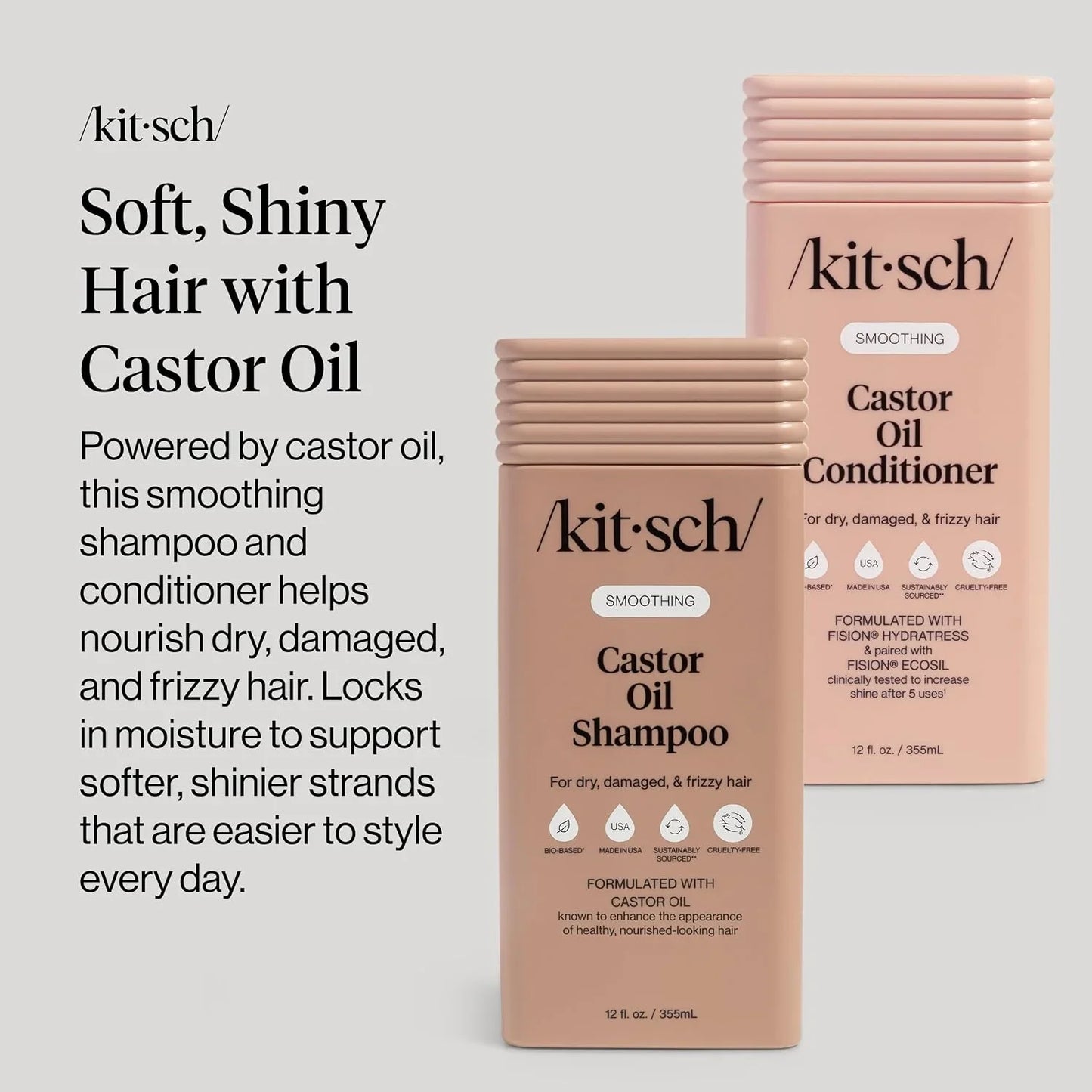 Kitsch Rice Water Shampoo and Conditioner Set for Hair Growth – Made in USA