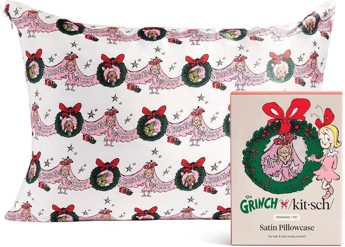 Lisa Frank x Kitsch Satin Pillowcase, Size 19x36 - Rainbow Leopard