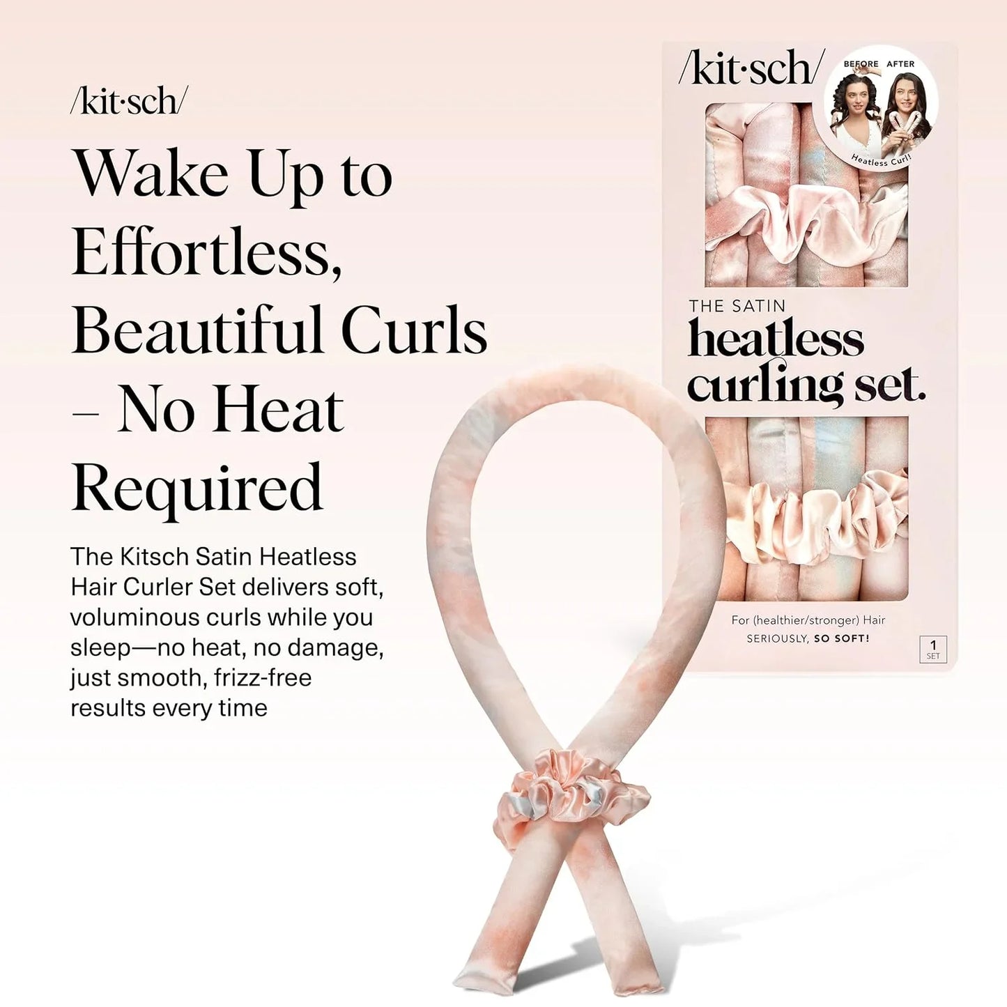 Kitsch Velvet Heatless Curls Overnight Set - Eucalyptus