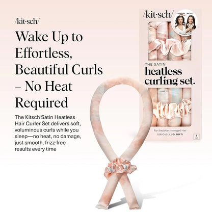 Kitsch Velvet Heatless Curls Overnight Set - Eucalyptus