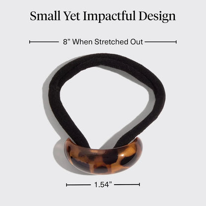 Kitsch Medium Hair Cuffs Hair Ties For Women - Black and Tort, 2pcs