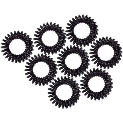 Kitsch Spiral Hair Ties for Women | Ponytail Holders - Brunette, 8 Pcs