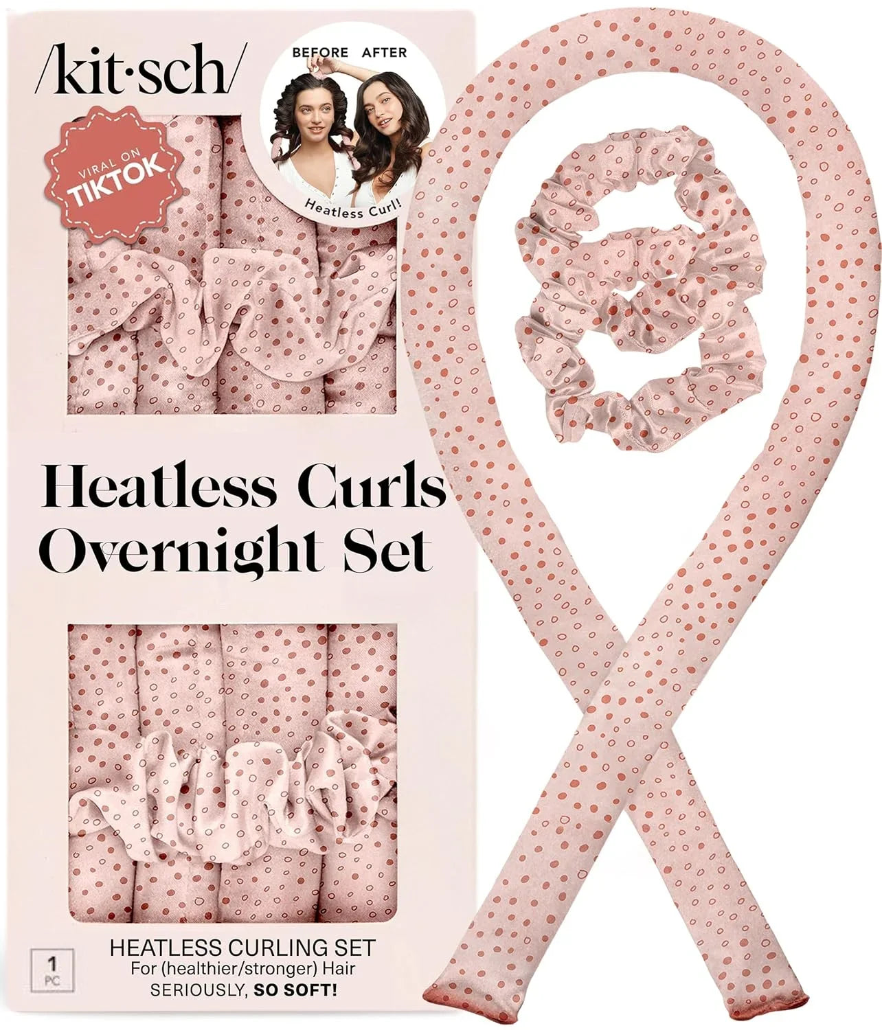 Kitsch Velvet Heatless Curls Overnight Set - Eucalyptus