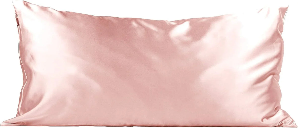 Kitsch Satin Pillowcase with Zipper - Standard Size, Haze Blue