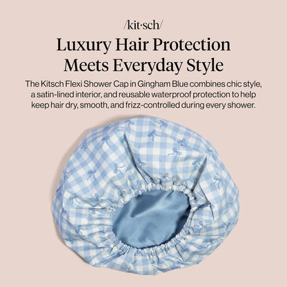 Kitsch Luxury Large Shower Cap for Women - Cherry Print