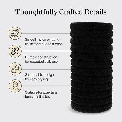 Kitsch Ribbed Hair Ties No Damage - Blush, 10pcs