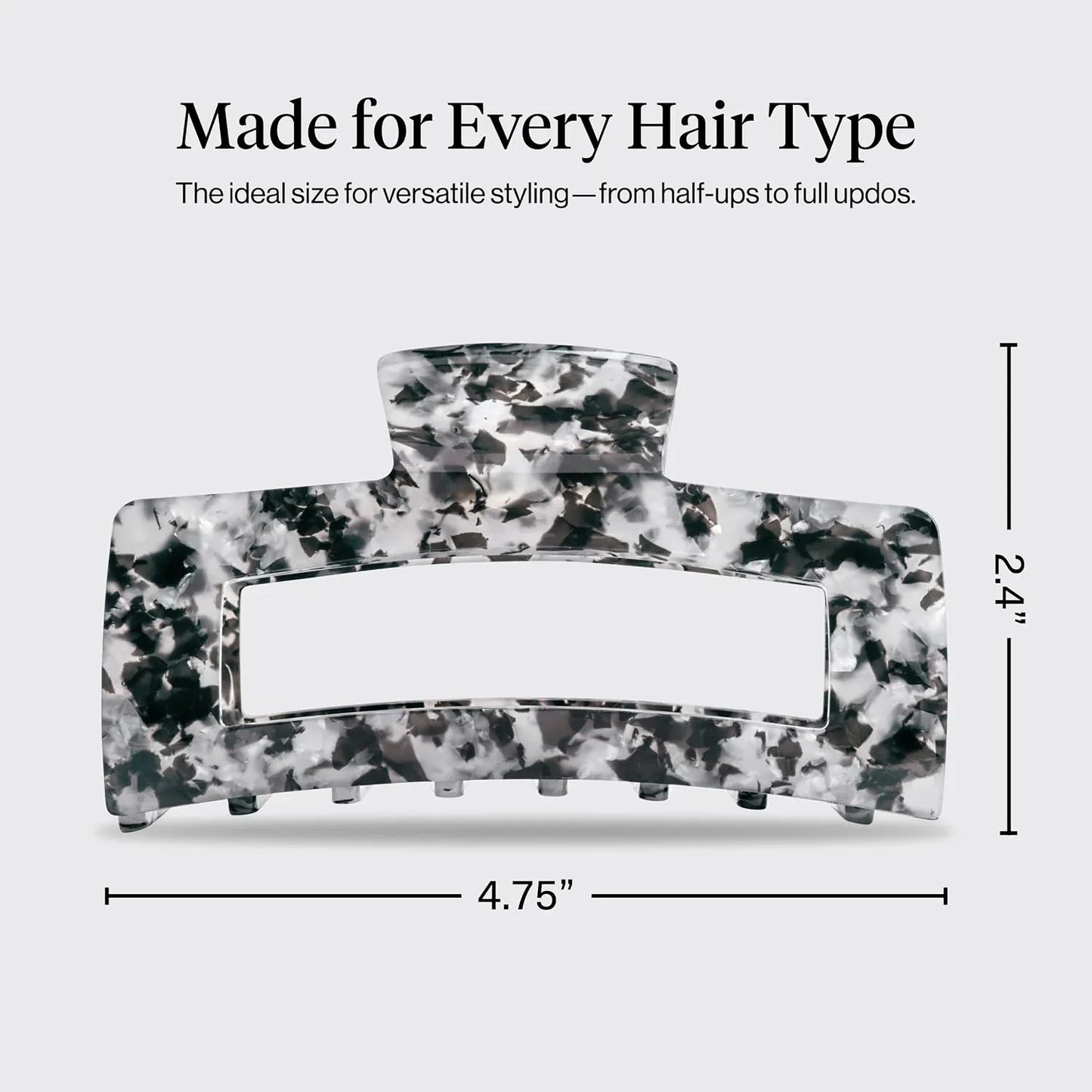 Kitsch Hair Clips For Women – Jumbo Claw Clip – Chocolate Marble, 1 pc