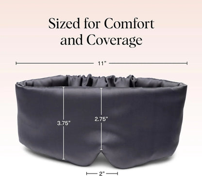 Kitsch Contour Satin Sleep Mask | Eye Masks for Sleep - Charcoal