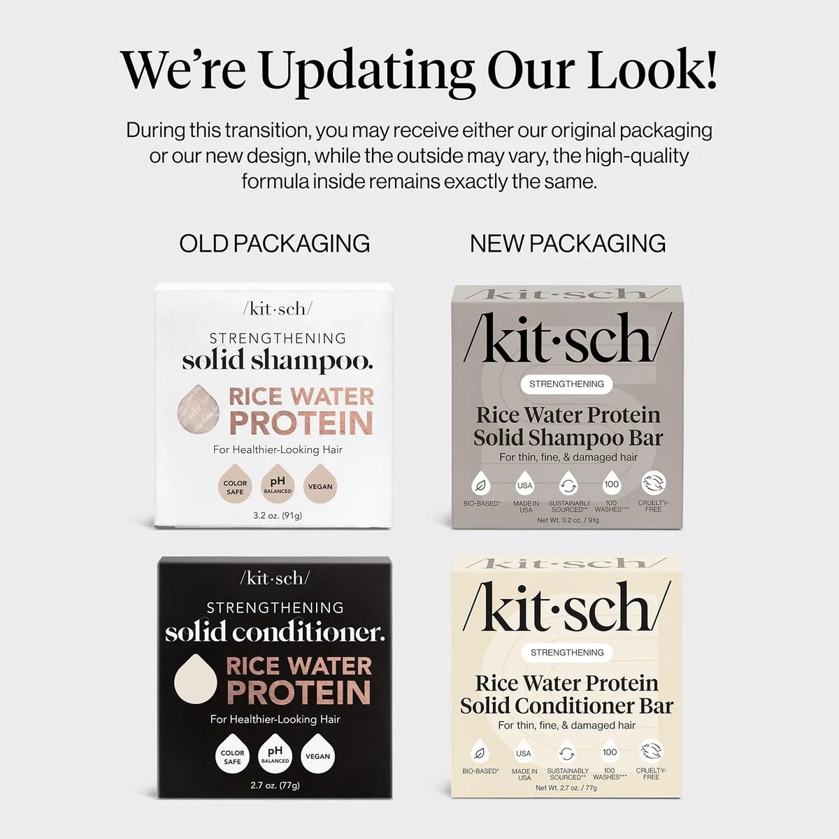 Kitsch Rosemary & Biotin Shampoo and Conditioner Set for Hair Growth