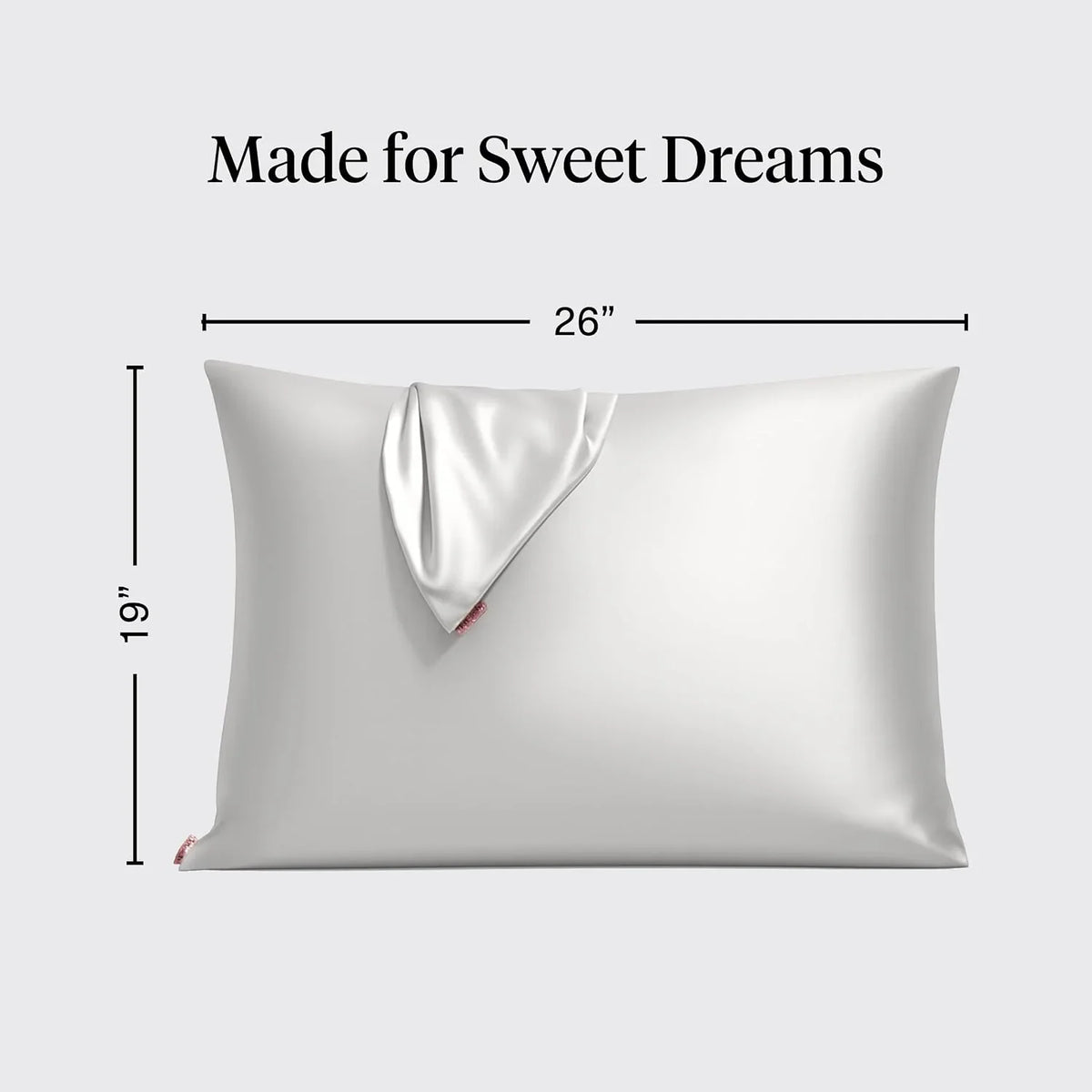 Kitsch Satin Pillowcase with Zipper - Standard Size, Haze Blue