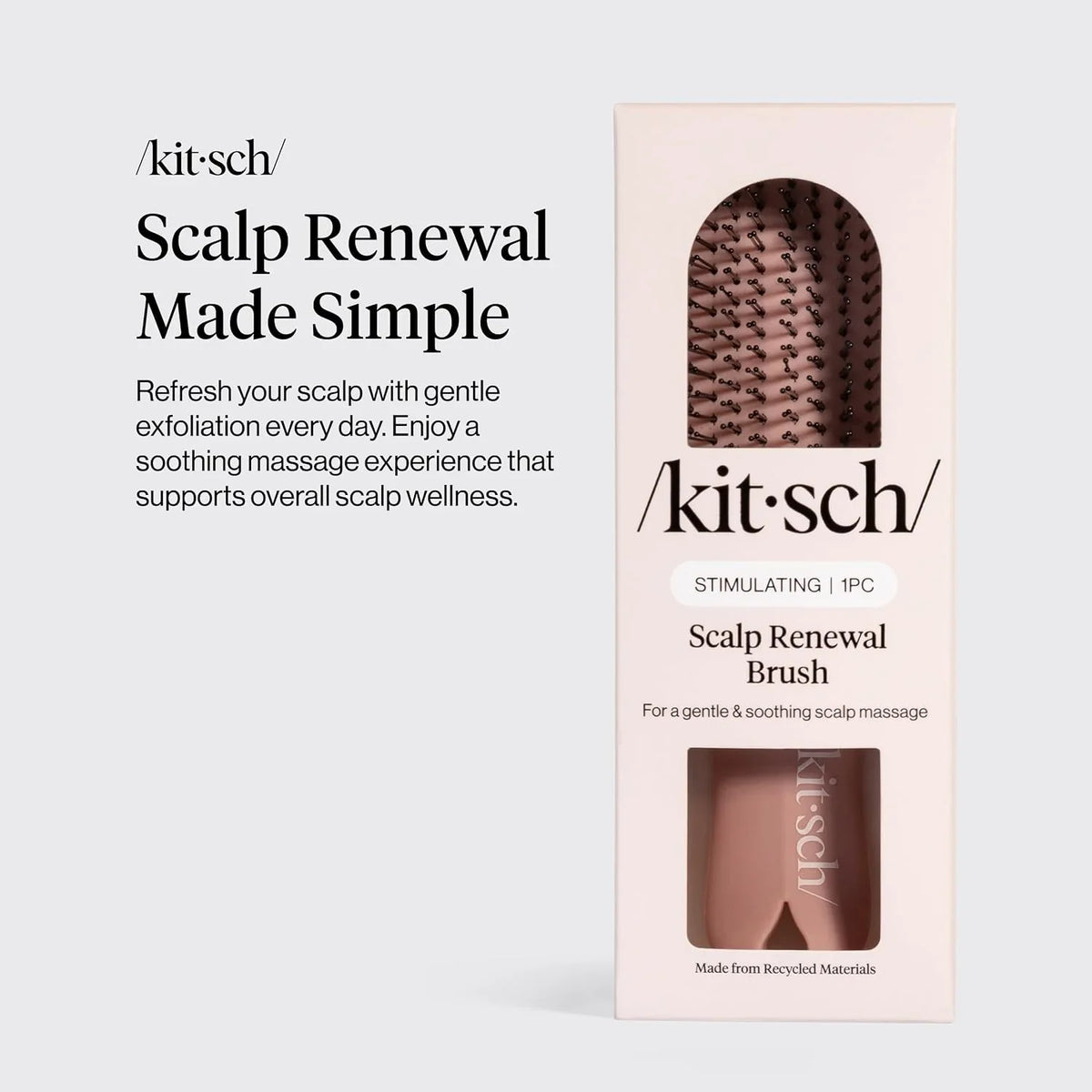 Kitsch Scalp Renewal Brush - Hairbrush Scalp Massager - Black