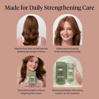 Kitsch Rice Water Shampoo and Conditioner Set for Hair Growth – Made in USA