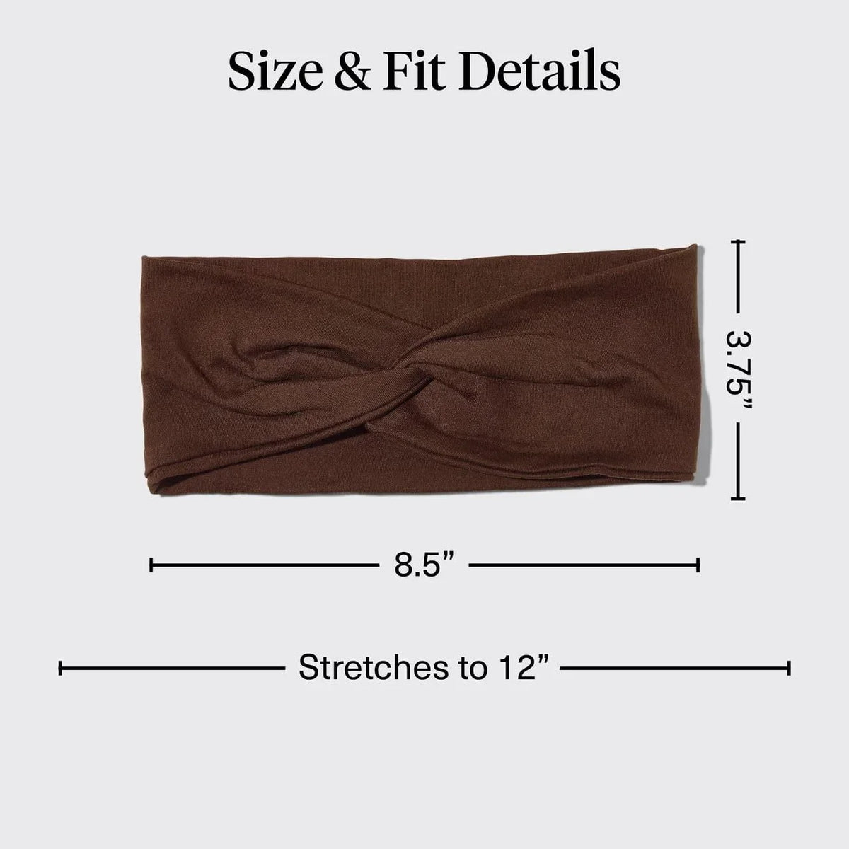 Kitsch Wide Headbands for Women Non Slip - Black and Camel, 2pcs