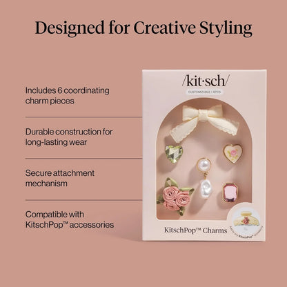 KitschPop™ Charm Sets - Vintage Emerald, 6pcs