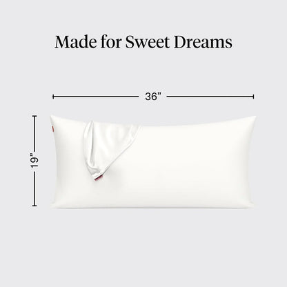 Kitsch Satin Pillowcase with Zipper - Standard Size, Haze Blue