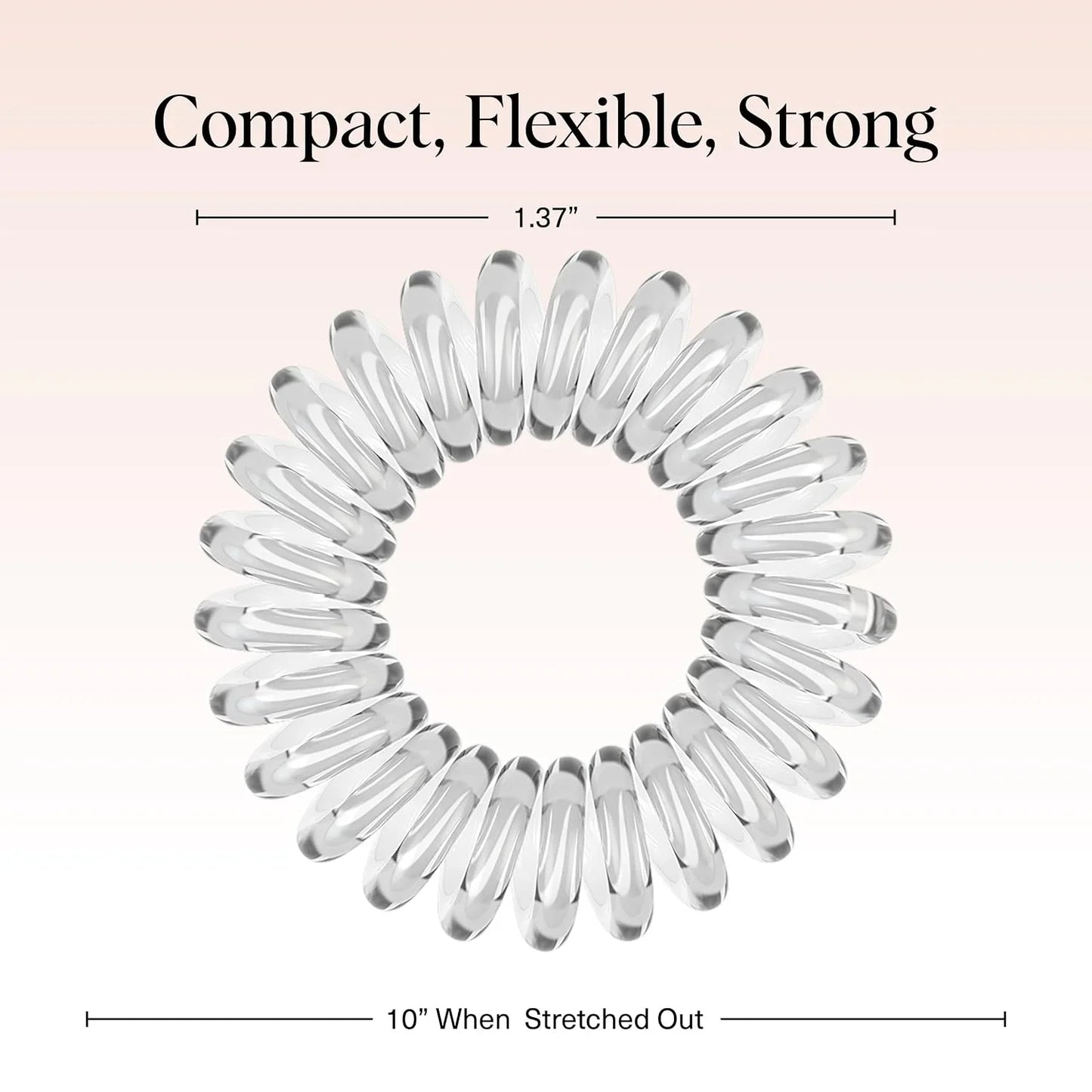 Kitsch Spiral Hair Ties for Women | Ponytail Holders - Brunette, 8 Pcs