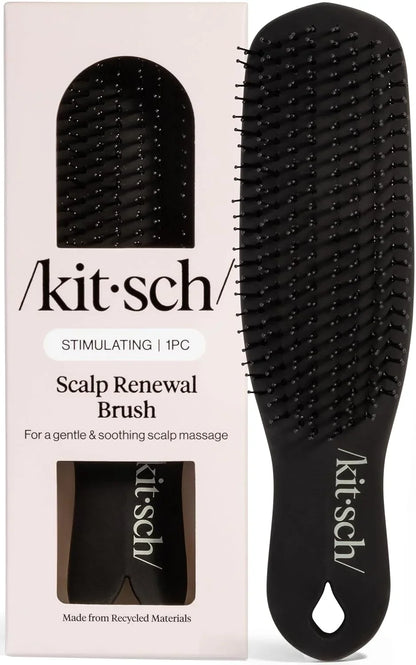 Kitsch Scalp Renewal Brush - Hairbrush Scalp Massager - Black