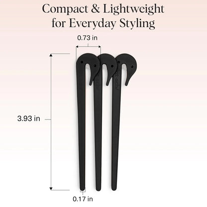 Kitsch Elastic Hair Tie Cutter Tool - Black, 3pc Set