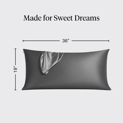 Kitsch Satin Pillowcase with Zipper - Standard Size, Haze Blue