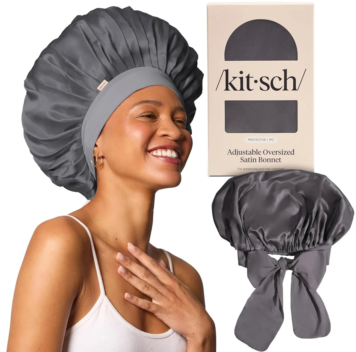 Kitsch XL Satin Bonnet for Sleeping - Aura