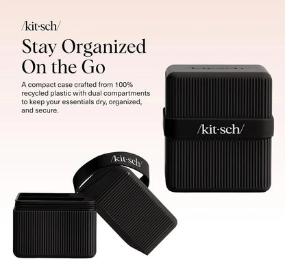 Kitsch 4-Compartment Travel Soap Case – TSA-Approved Bar Soap Holder
