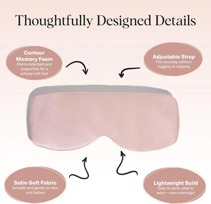 Kitsch Contour Satin Sleep Mask | Eye Masks for Sleep - Charcoal