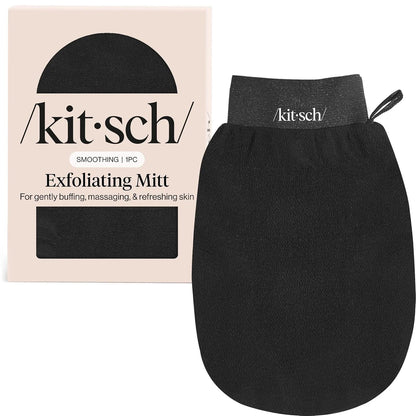 Kitsch Exfoliating Glove – Exfoliating Mitt - 1pc Black