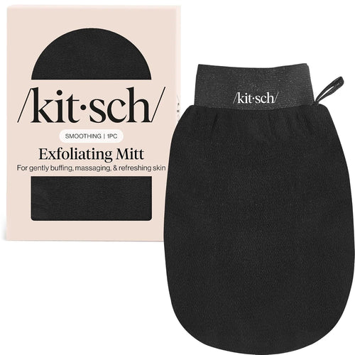 Kitsch Exfoliating Glove – Exfoliating Mitt - 1pc Black
