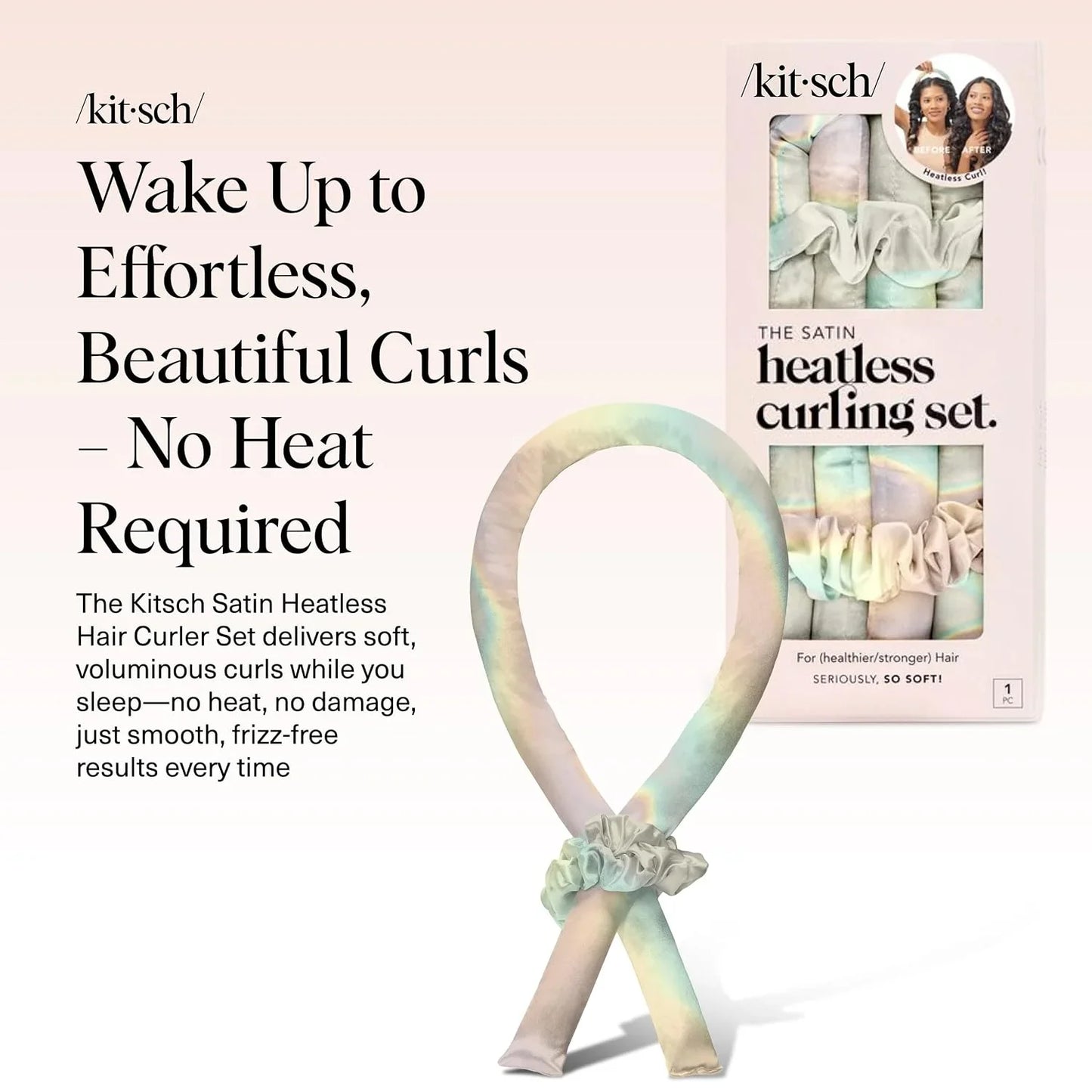 Kitsch Velvet Heatless Curls Overnight Set - Eucalyptus