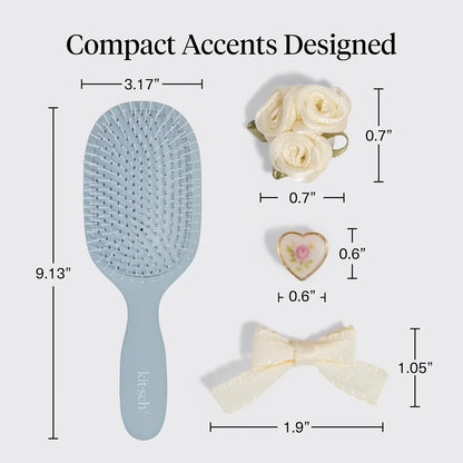 KitschPop™ Paddle Brush | Hair Brushes for Women – Haze Blue