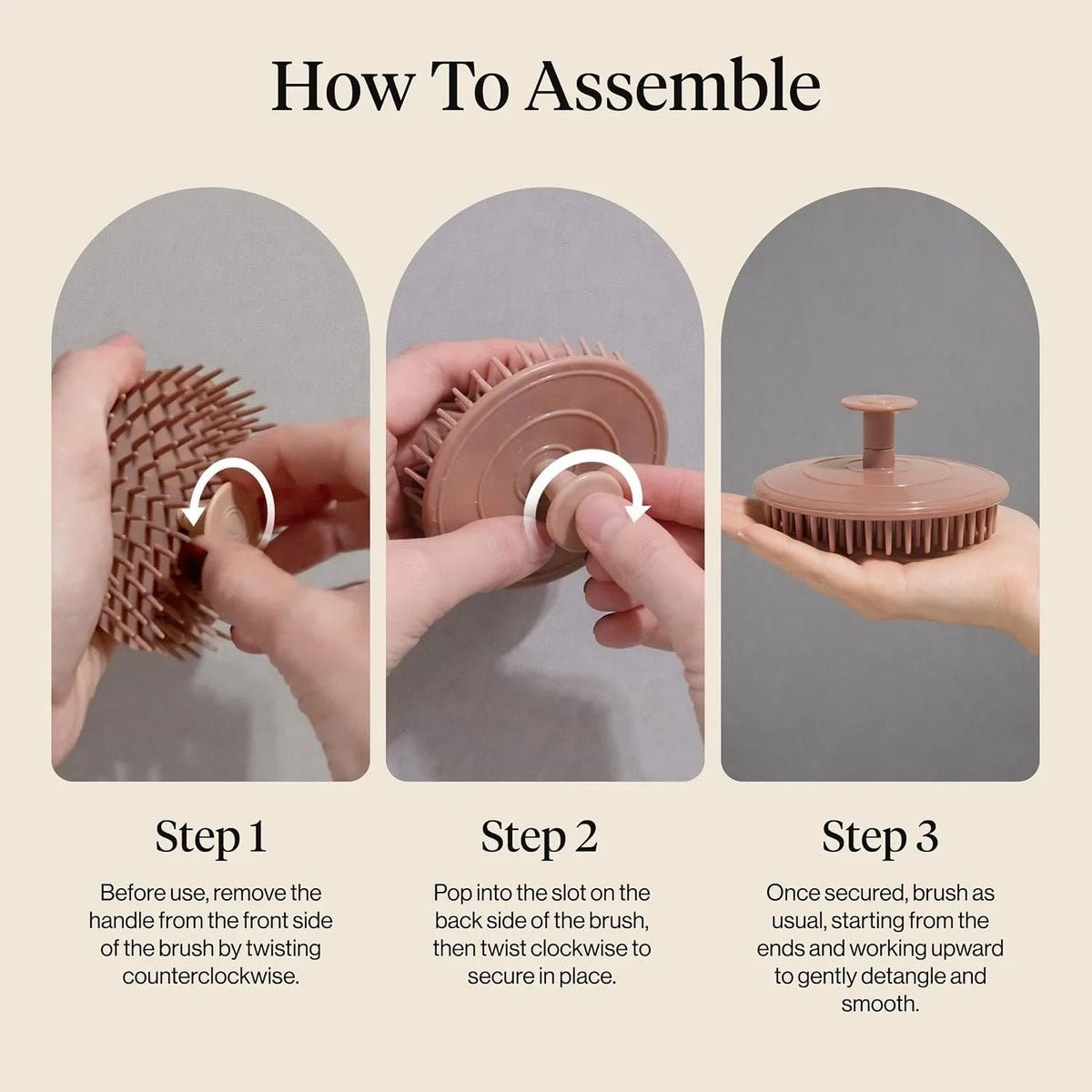 Kitsch Scalp Massager for Hair Care - Shampoo Brush Scalps - Terracotta