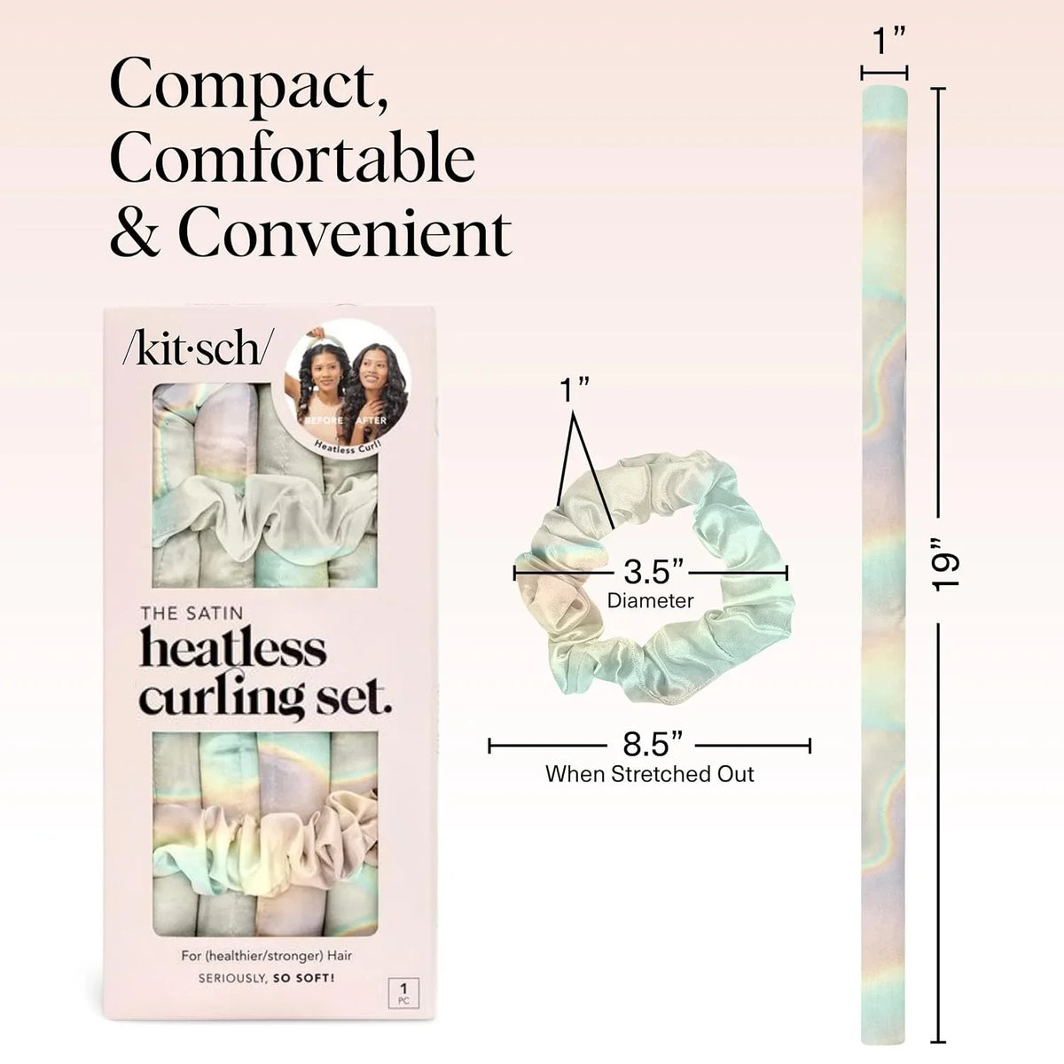 Kitsch Velvet Heatless Curls Overnight Set - Eucalyptus
