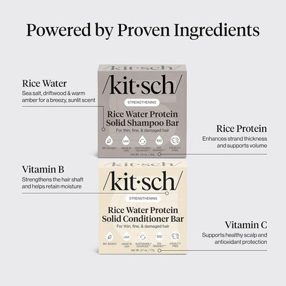 Kitsch Rosemary & Biotin Shampoo and Conditioner Set for Hair Growth