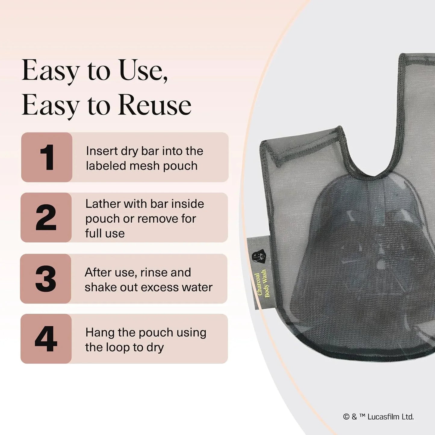 Kitsch x Star Wars Stormtrooper Soap Saver Bag – Mesh Bag Soap Holder