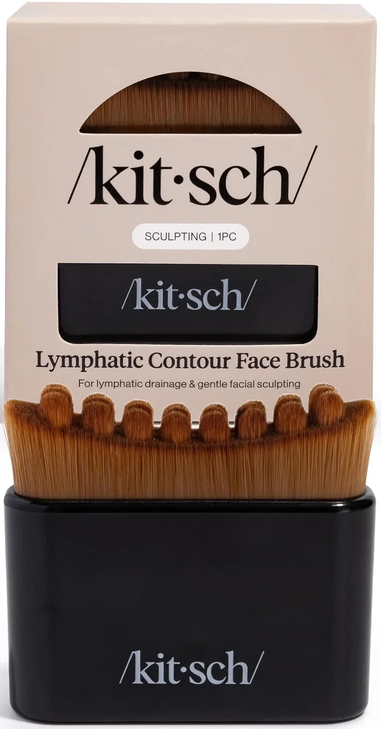 Kitsch Lymphatic Contour Face Brush - Facial Massage Brushes - Terracotta