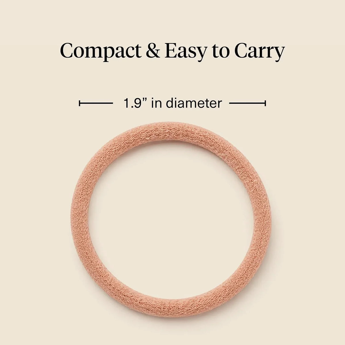 Kitsch Ribbed Hair Ties No Damage - Blush, 10pcs