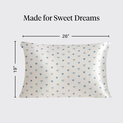 Kitsch Satin Pillowcase with Zipper - Standard Size, Haze Blue