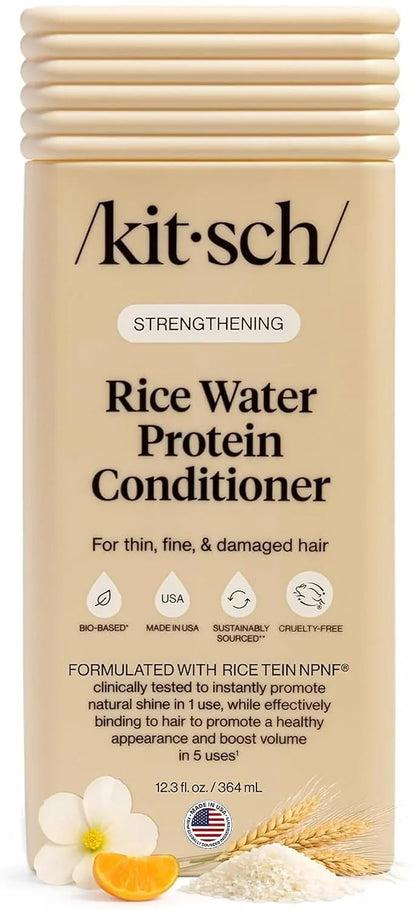 Kitsch Strengthening Rice Water Conditioner for Hair Growth – 12.3 oz