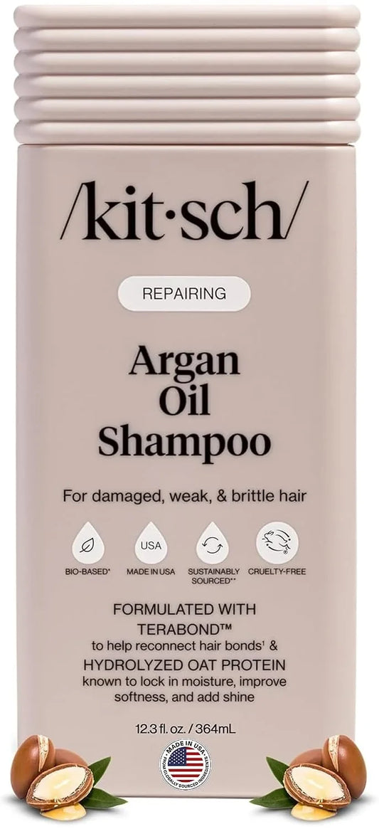 Kitsch Argan Oil Shampoo for Hair Growth – Hydrating Hair Care – 12.3 oz