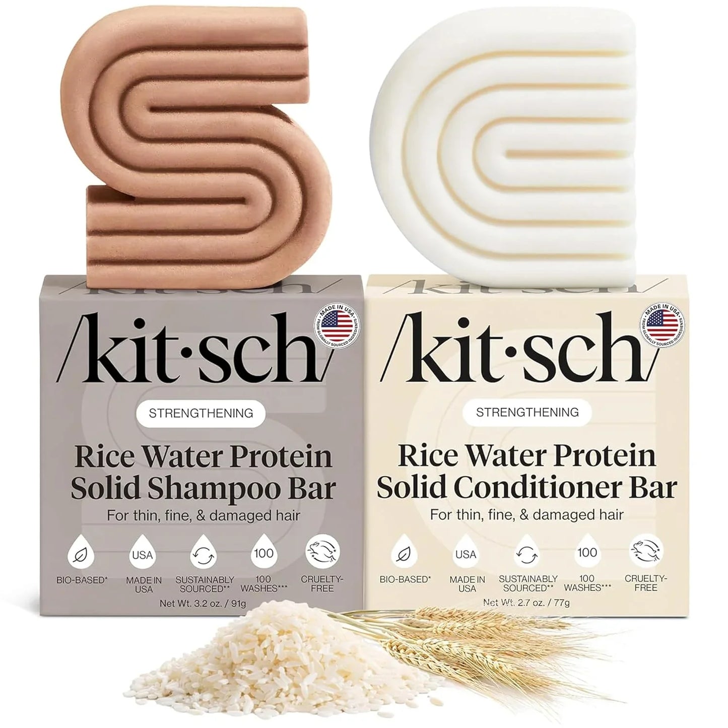 Kitsch Rosemary & Biotin Shampoo and Conditioner Set for Hair Growth