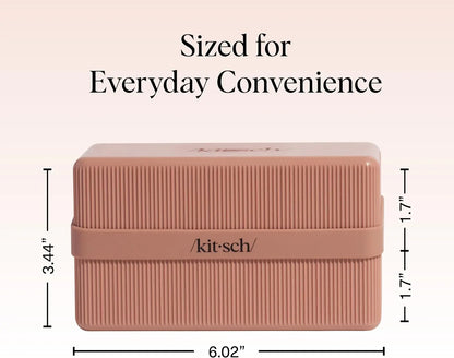 Kitsch 4-Compartment Travel Soap Case – TSA-Approved Bar Soap Holder