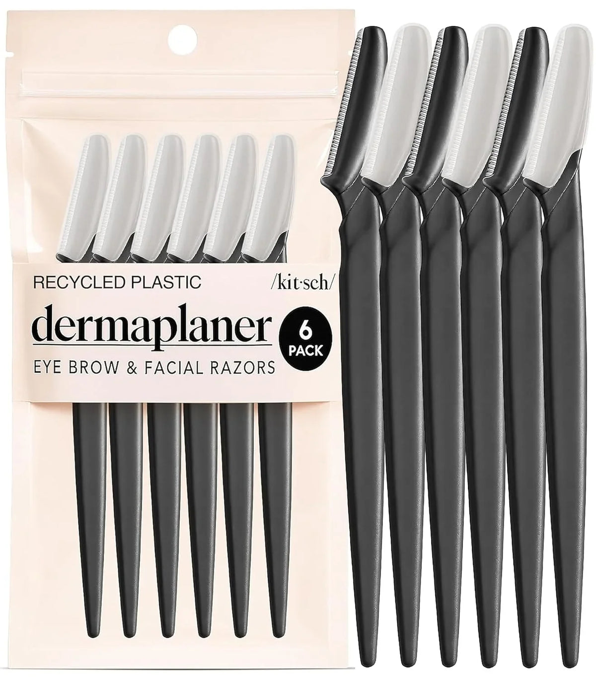 Kitsch Dermaplane Razor for Women Face – Terracotta, 6 pcs