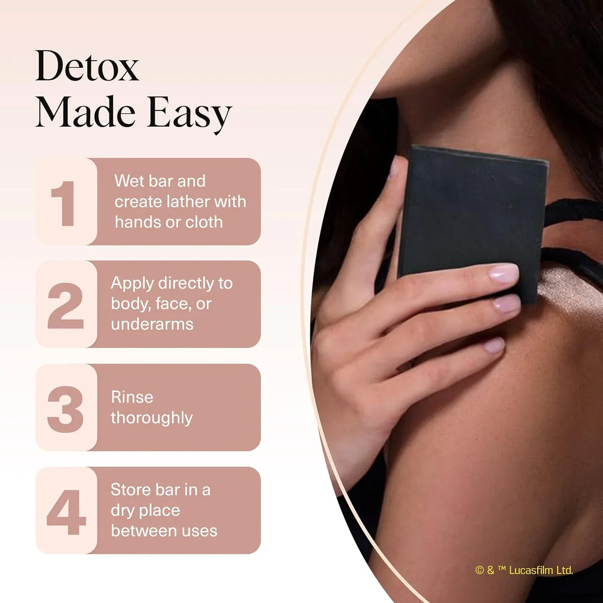 Kitsch Charcoal Soap Body Wash Bar for Cleansing – Made in USA, 4 oz