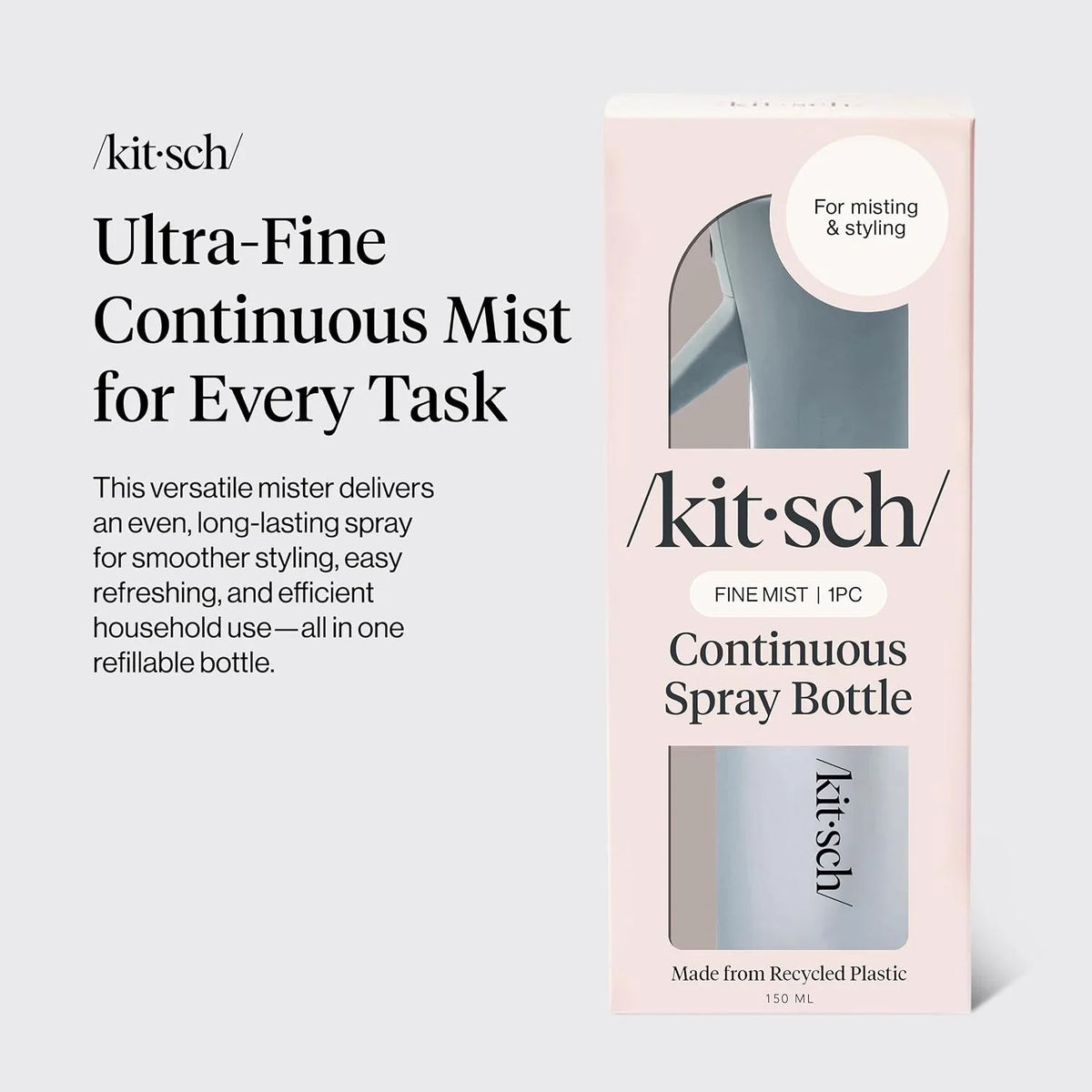 Kitsch Continuous Spray Bottle for Hair – Sheer Violet, 150ml
